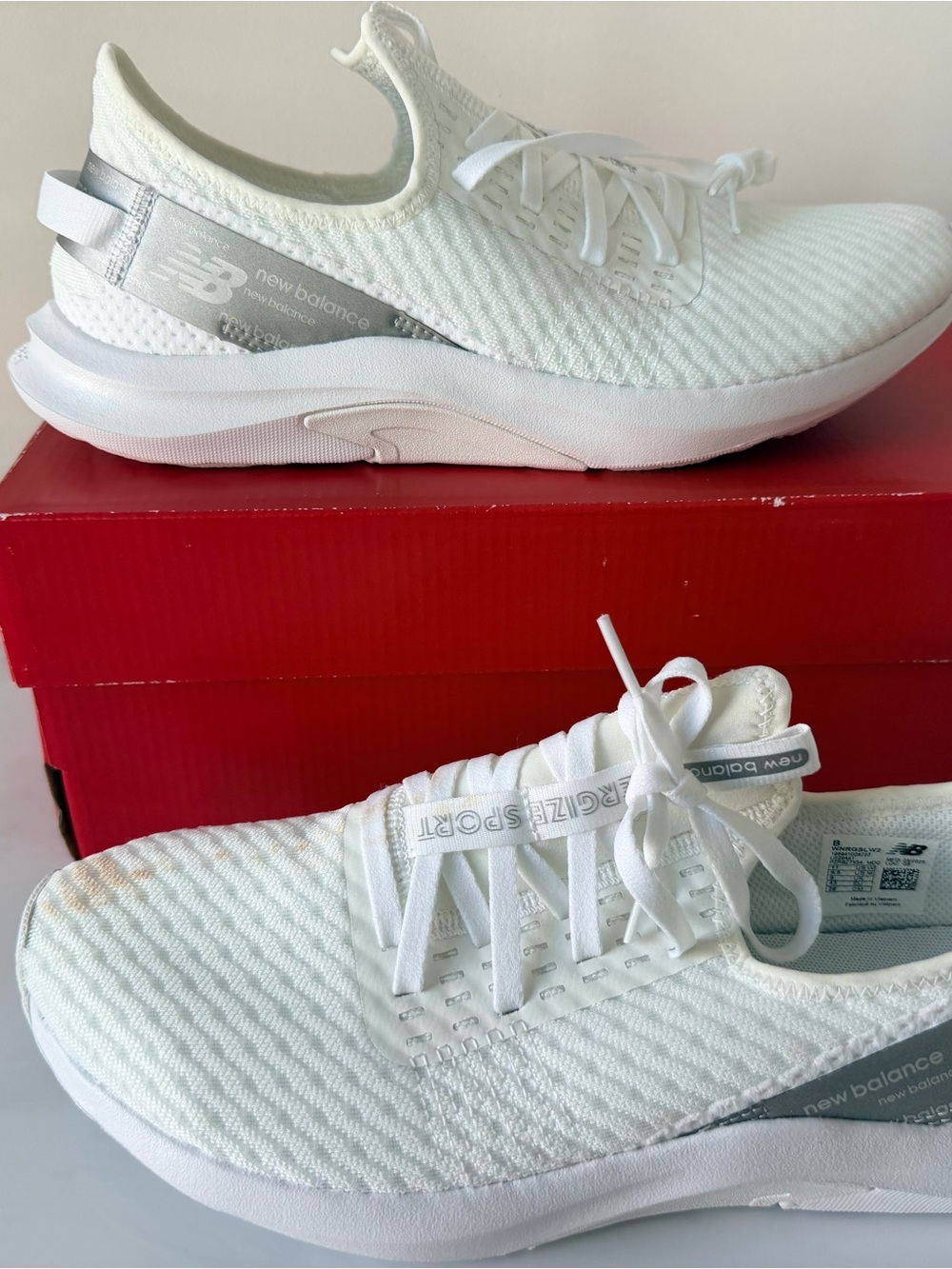 New Balance DynaSoft Nergize Sport v2 Lace-Up Mesh Low Top White/Gray